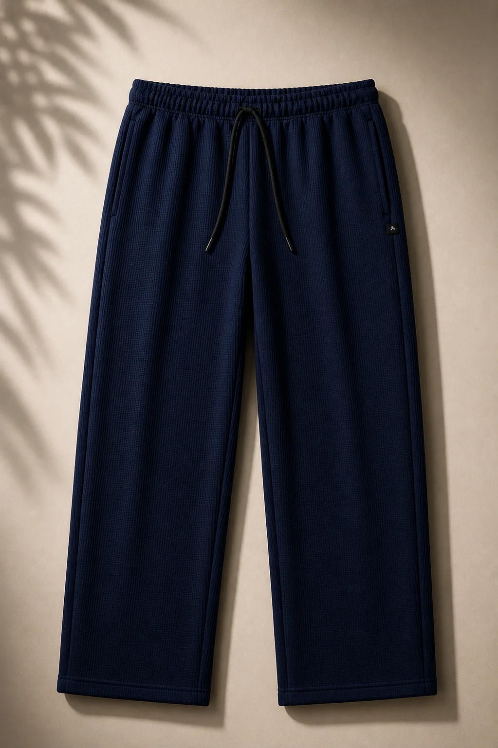 ZAAعNEY Waffle Knit Navy Trouser